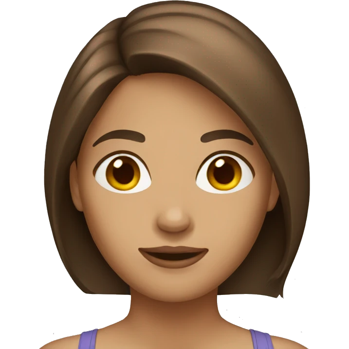 woman brown hair emoji