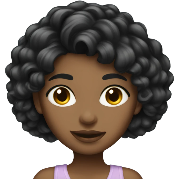 luxury black hair female emoji