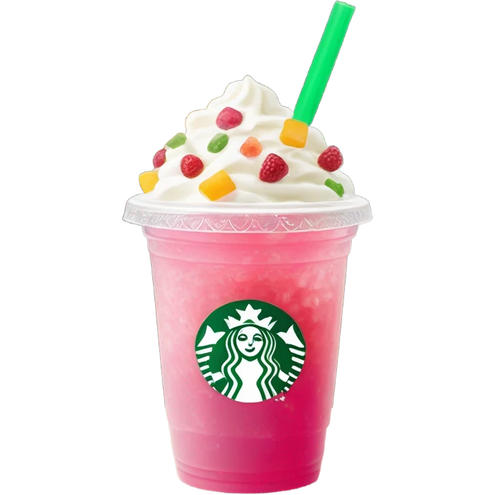 Pink Starbucks drink  emoji