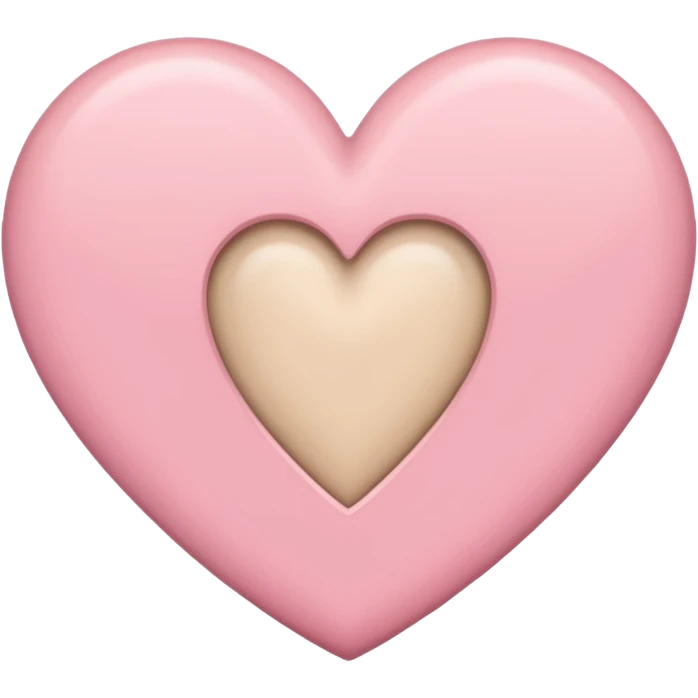 Make a heart with one half being like “🩷” and the other being beige emoji