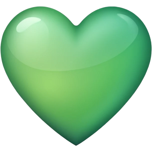 light dark green heart emoji with sharp edges  emoji
