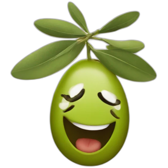 Happy olive emoji