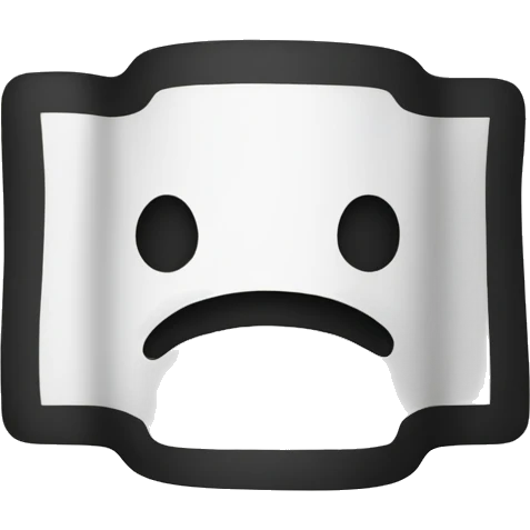 Bandaid emoji in black and white emoji