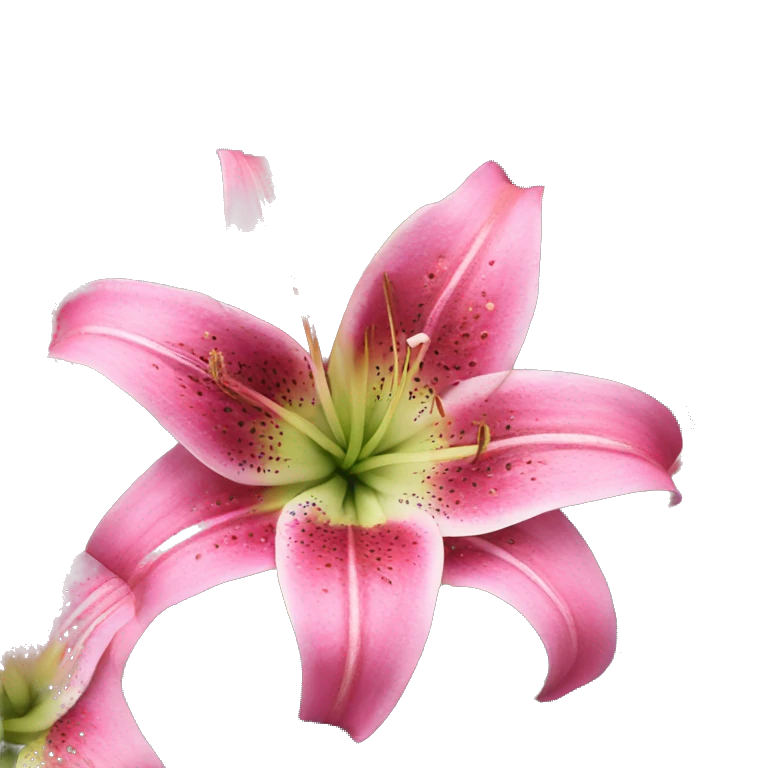 Bouquet of pink stargazer lilies emoji