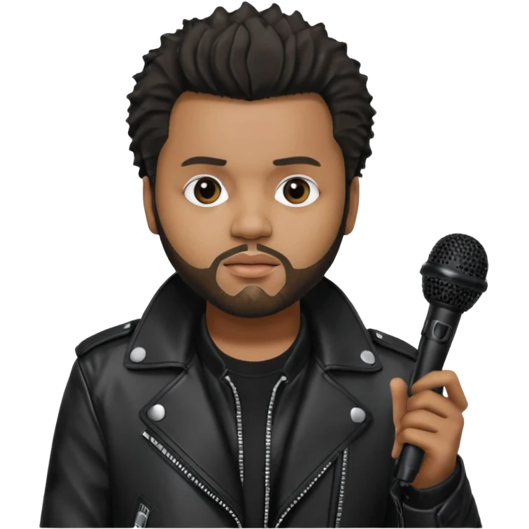 The weeknd holding microphone emoji