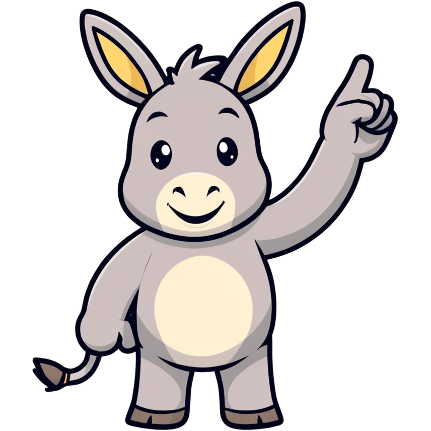 Donkey making the ok hand signal emoji
