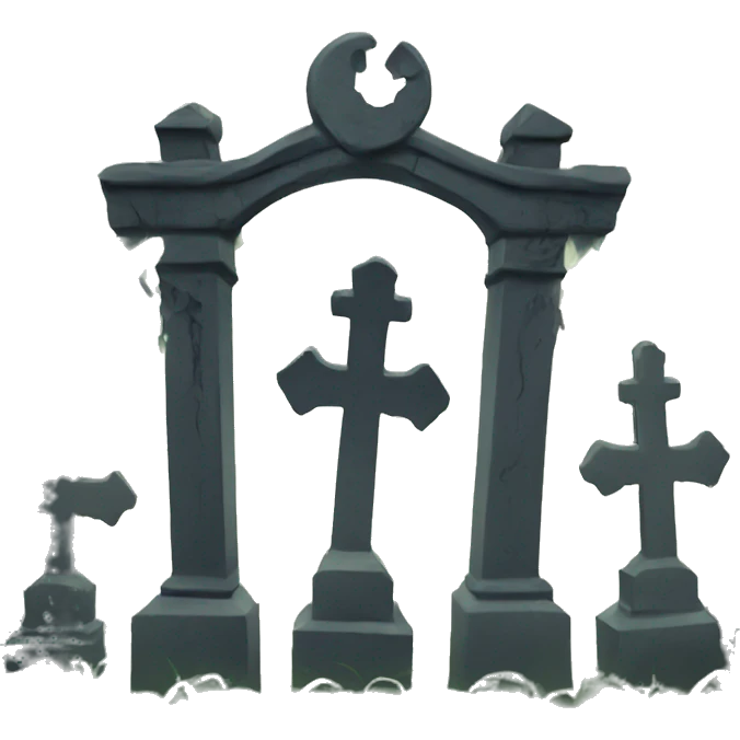 Creepy graveyard emoji