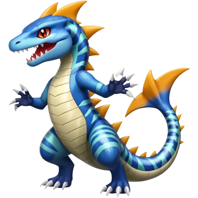 Meloetta-Garchomp-Feraligatr-Pokémon-Fakémon-fusion-hybrid-creature emoji