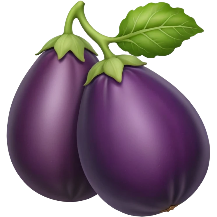 An eggplant and peach  emoji