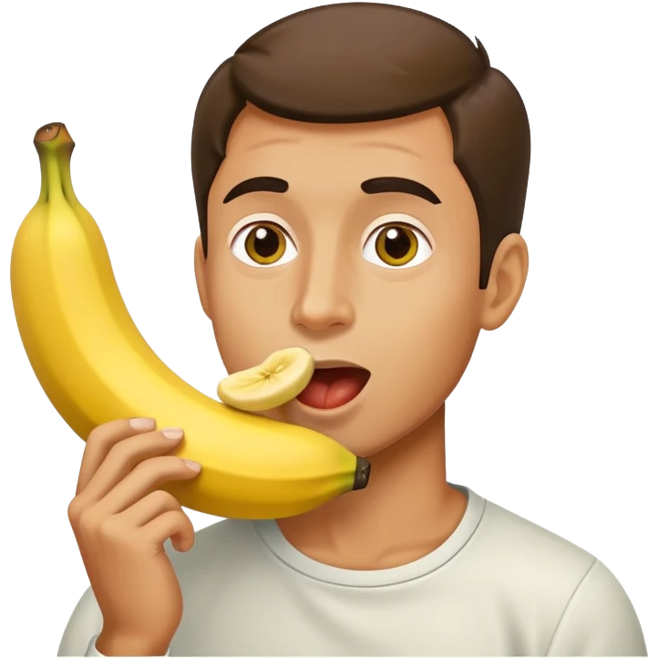 man eating banana emoji