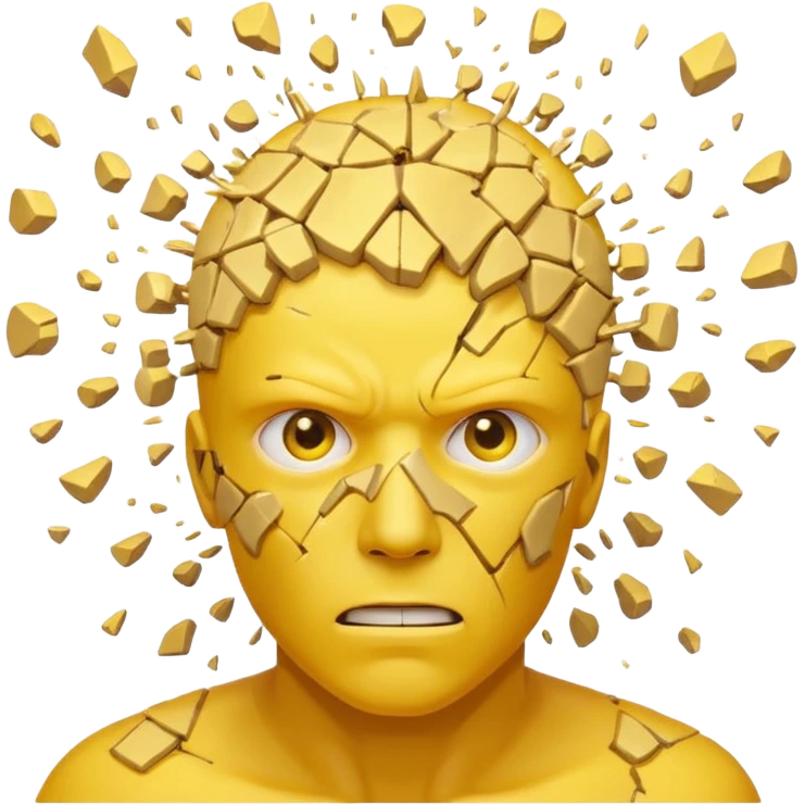 yellow exploiding head man emoji