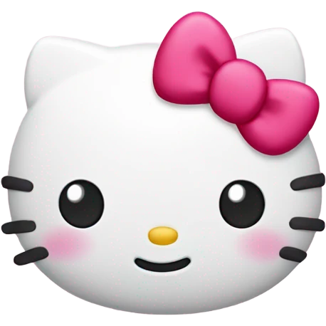 Hello kitty blushing  emoji