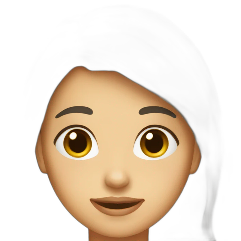 Fille cheveux longs emoji