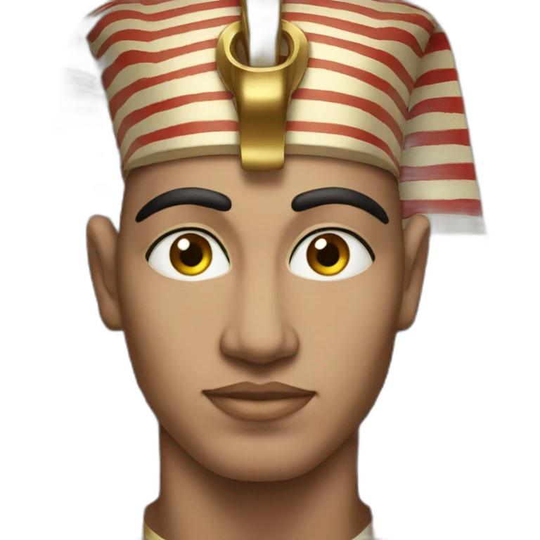 Egyptian man red and white emoji