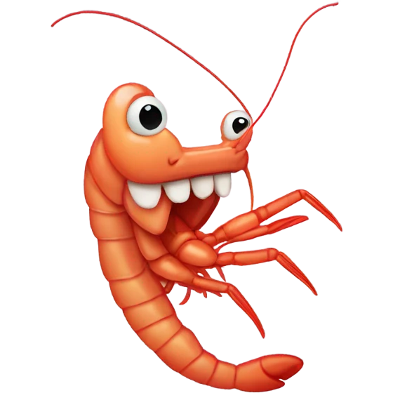 shrimp eating shrimp emoji