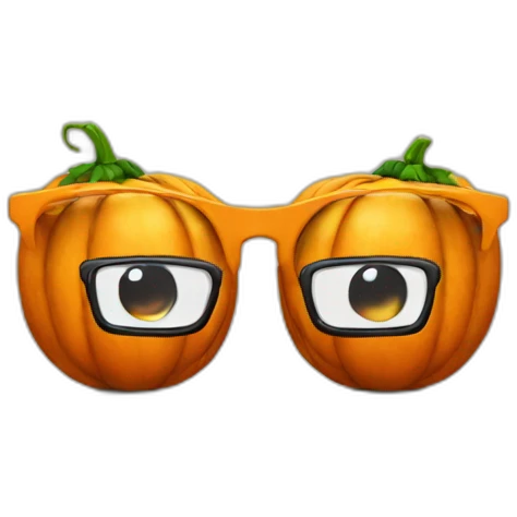 Pumpkin with glasses  emoji