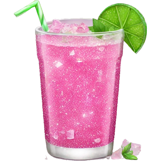 Pink glitter mojito  emoji