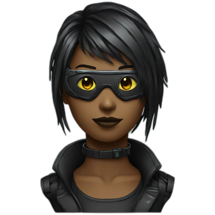 cyberpunk-black-cat emoji