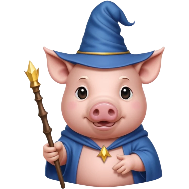 Поросенок волшебник emoji