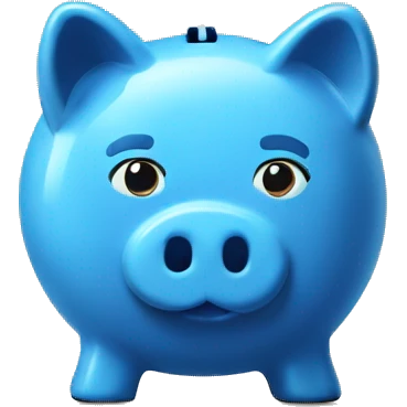 blue piggy bank emoji