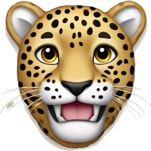 leopardo con corazón blanco en las manos emoji