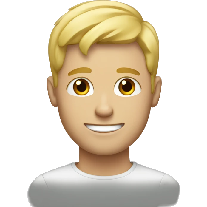 Cute blonde guy  emoji