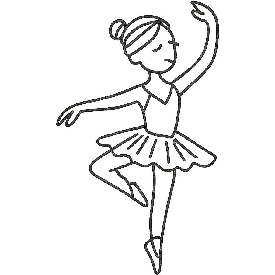 ballerina hand drawn icon emoji