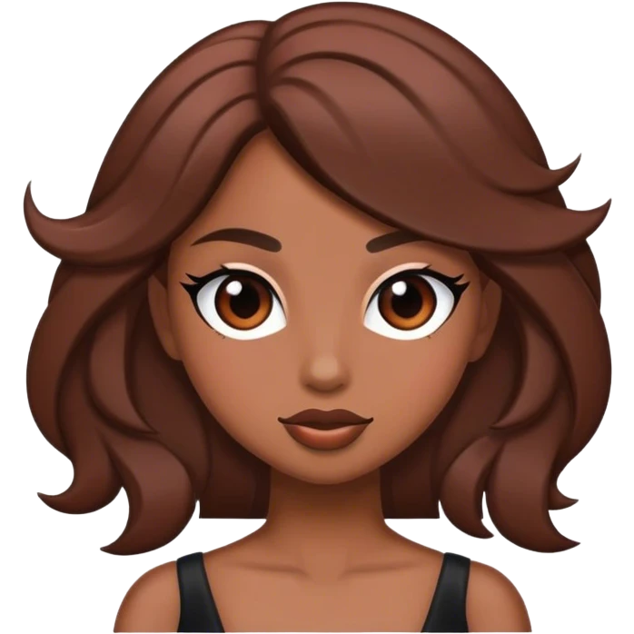 Brown girl diva emoji