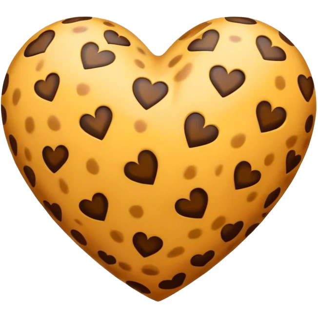 Cheetah print heart emoji