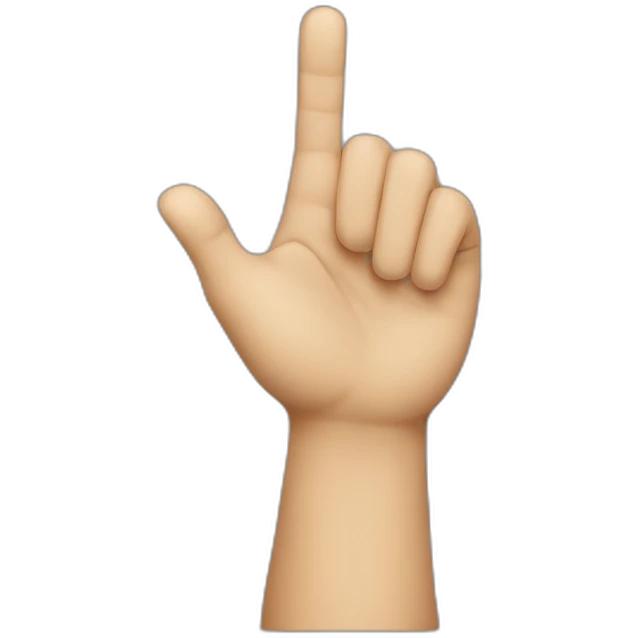 Raising hand in 70 degrees emoji