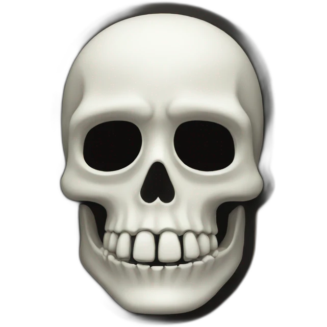Skeleton mask with a long black mask underneath it emoji