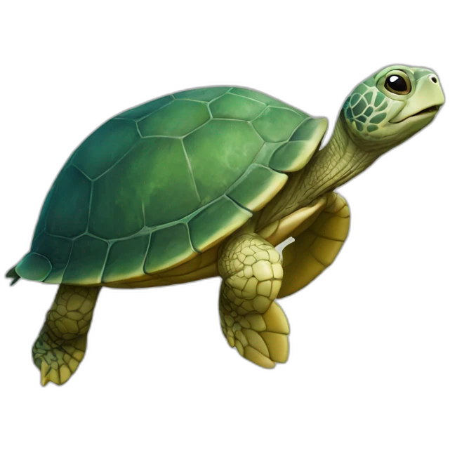 Tortue sur hippocampe emoji