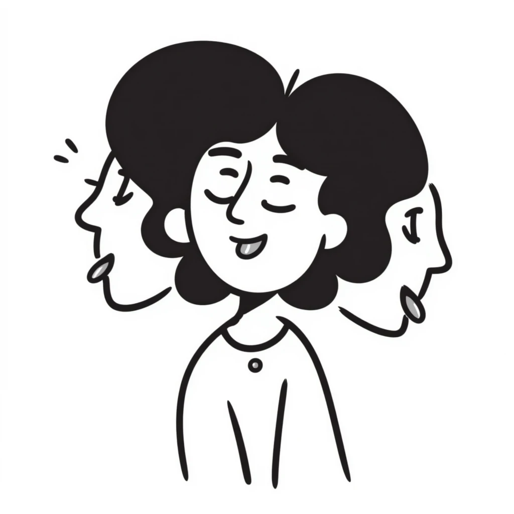 woman with two heads sticking out their tongues emoji