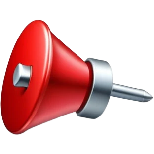 pushpin wth red color emoji