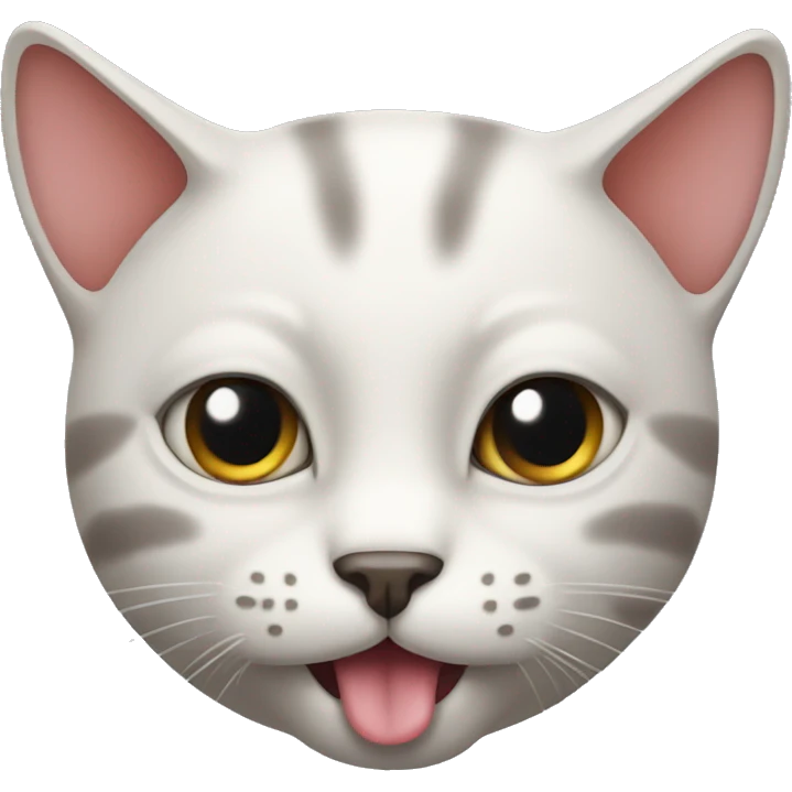 Cat with tongue out and crossed eyes emoji