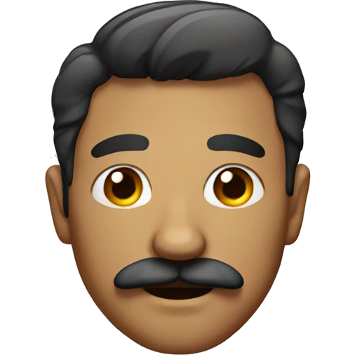 man with mustache portrait emoji