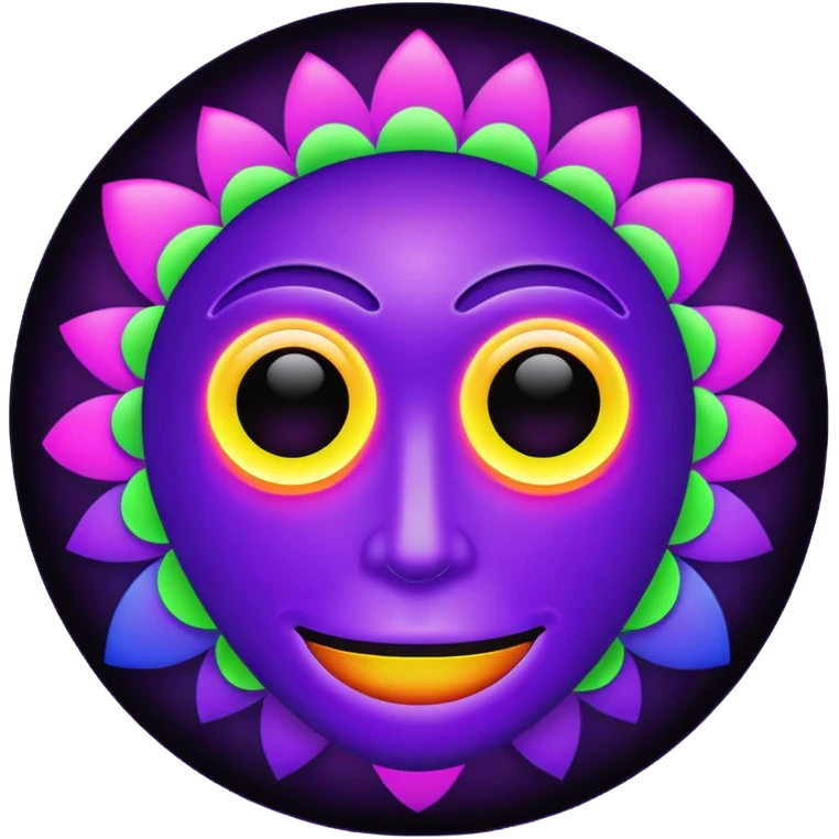Psychedelic Black light emoji
