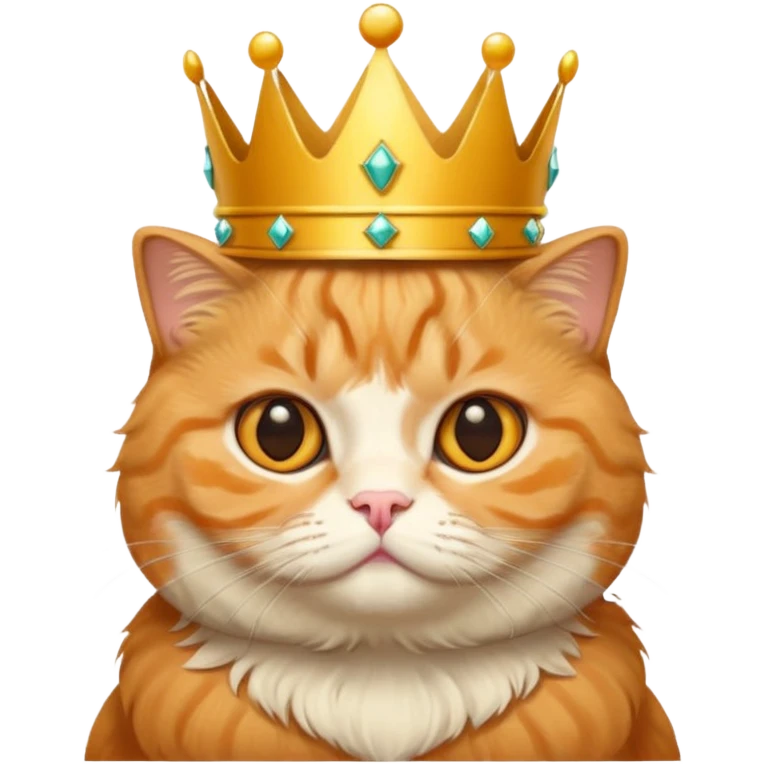 Orange Scottish folded with crown  emoji