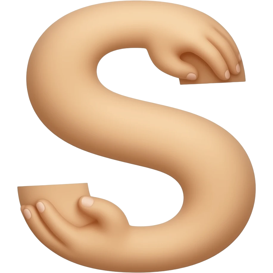 Hands forming an s alphabet emoji