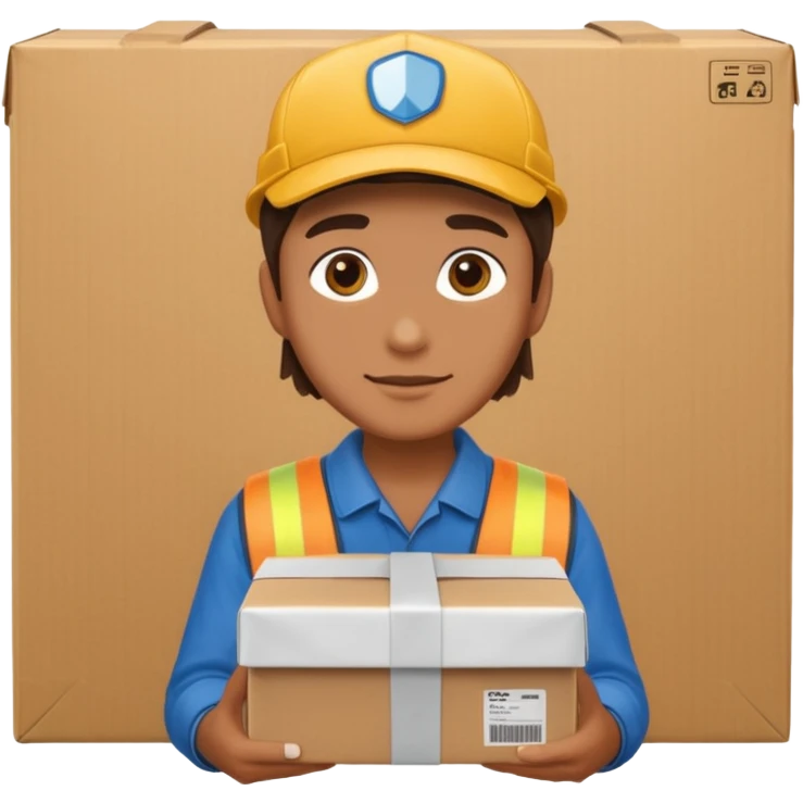 van driver with parcel,Delivery Crew emoji