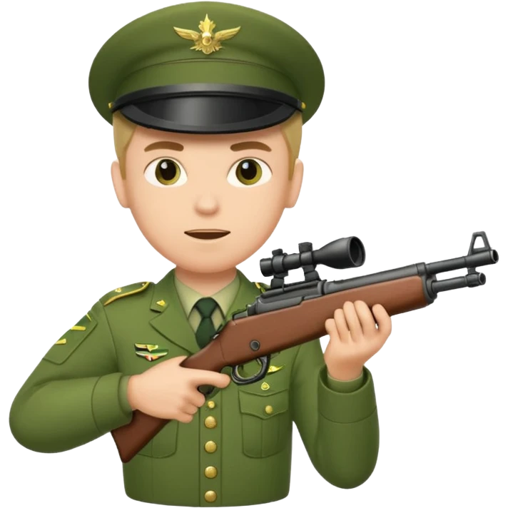 army man firing emoji