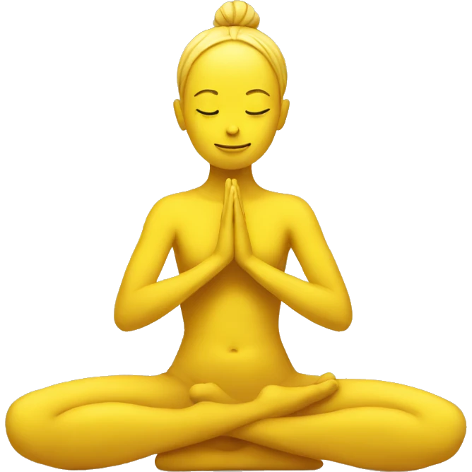 yellow person doing yoga emoji