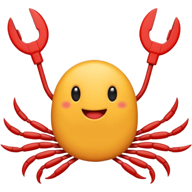 Cangrejo dando las gracias emoji