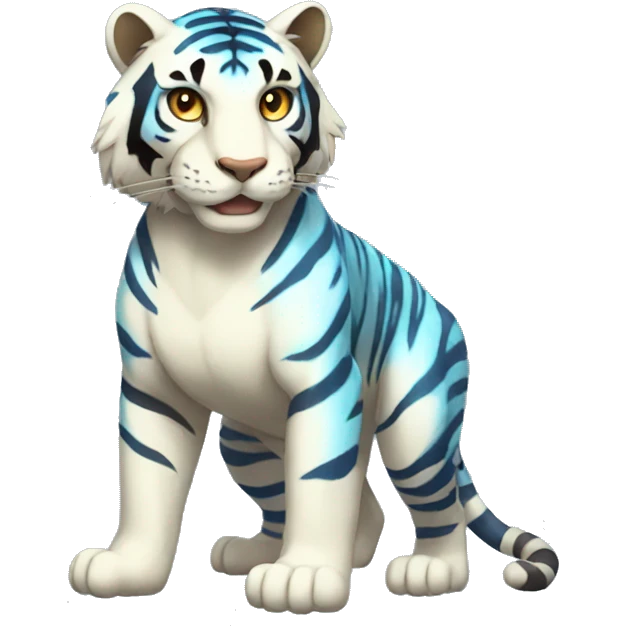 Blue-striped Tiger-Fakémon-Pokémon full body emoji