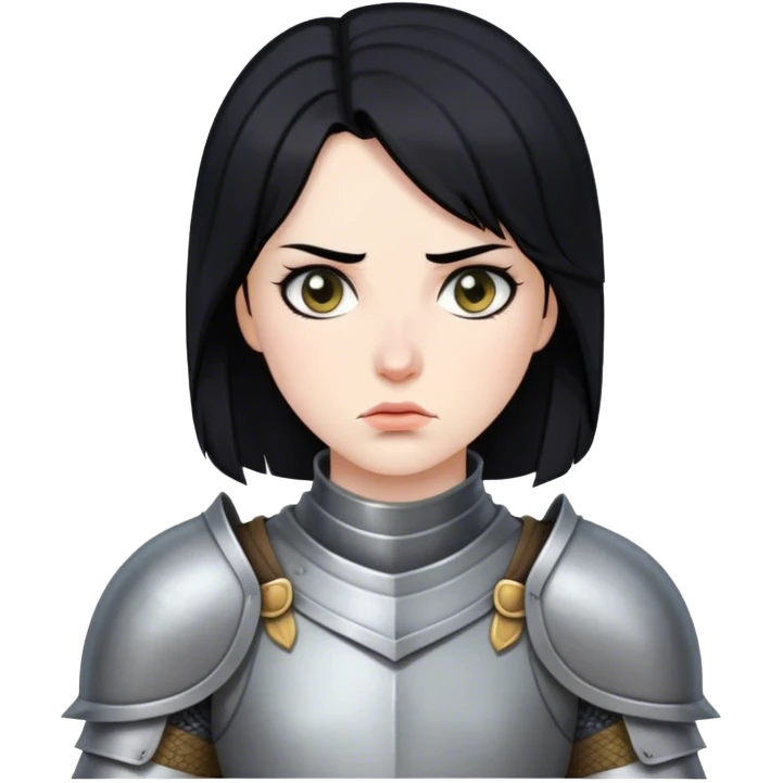 woman knight black hair emoji