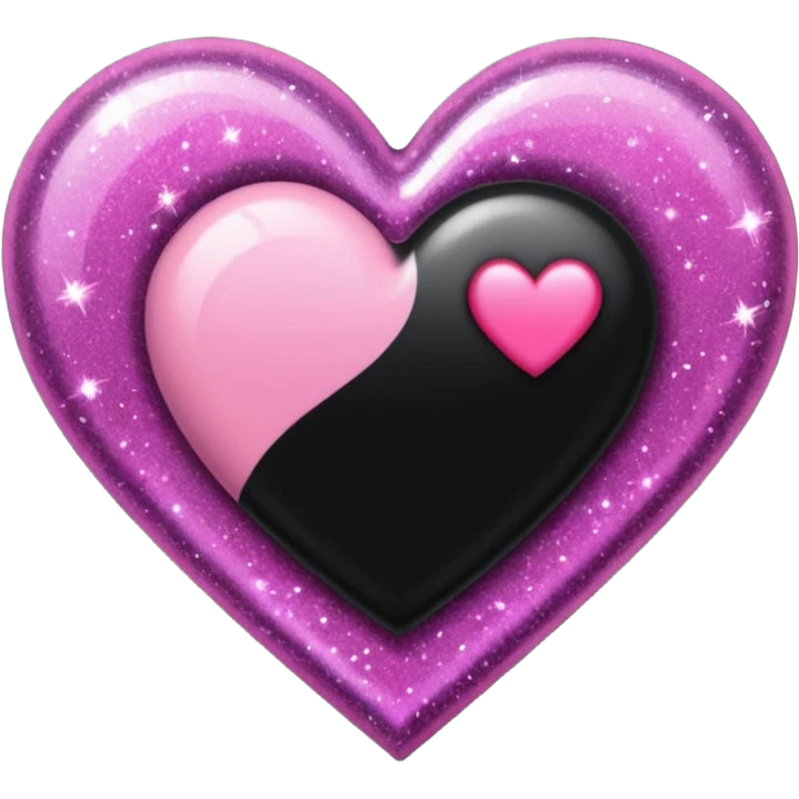 Black Pink heart emoji