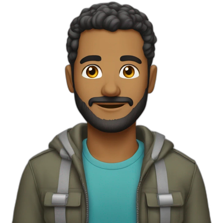نبيل شاب من العصر الفكتوري عينيه و شعره لونهما اسود emoji