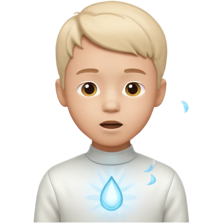 Yoga Boy Breathing 3d Icon with color of D0B8FF
 emoji
