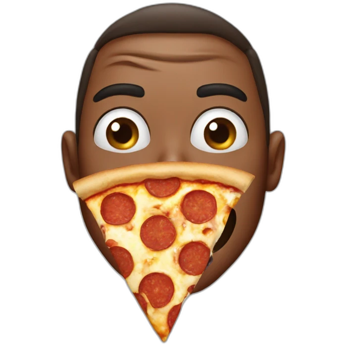 Spideran portrait eating pizza emoji