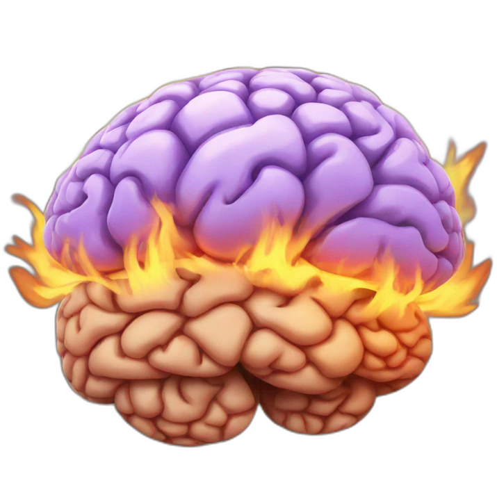 Brain on fire emoji